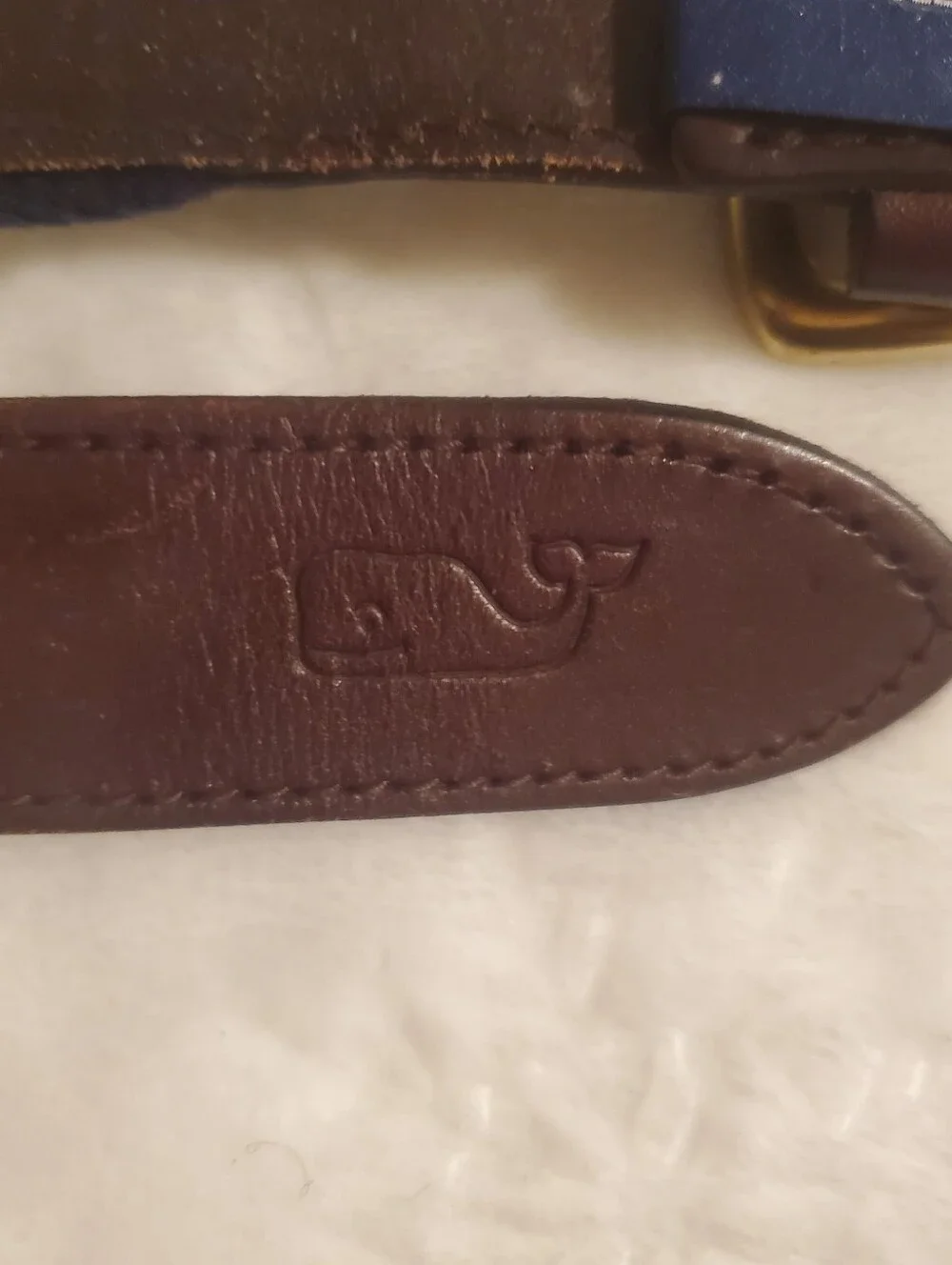 Vineyard Vines Leather Belt Mens 42